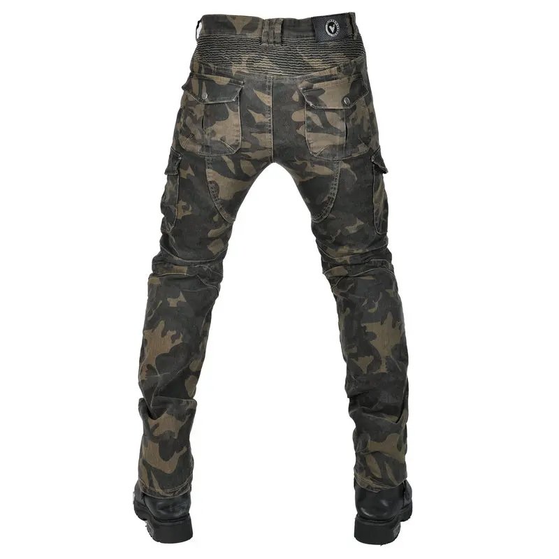 Motorcycle Pants Camo Jeans Motocross Motoride Stretch Racing Wearable Trousers For Men Outdoor Riding Equipment Protective Gear