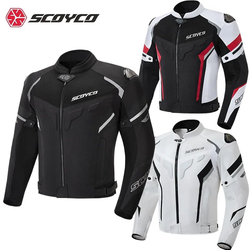SCOYCO Motorcycle Jacket Wear-resistant Windproof Motorbike Rider Jacket Men Women CE Level Protection Anti-fall Racing Clothing