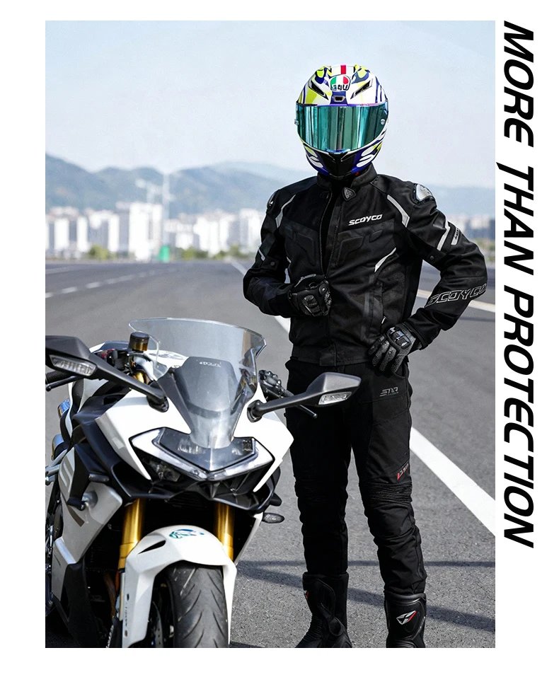 SCOYCO Motorcycle Jacket Wear-resistant Windproof Motorbike Rider Jacket Men Women CE Level Protection Anti-fall Racing Clothing