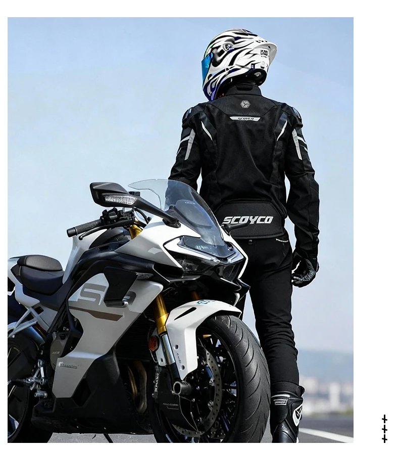 SCOYCO Motorcycle Jacket Wear-resistant Windproof Motorbike Rider Jacket Men Women CE Level Protection Anti-fall Racing Clothing