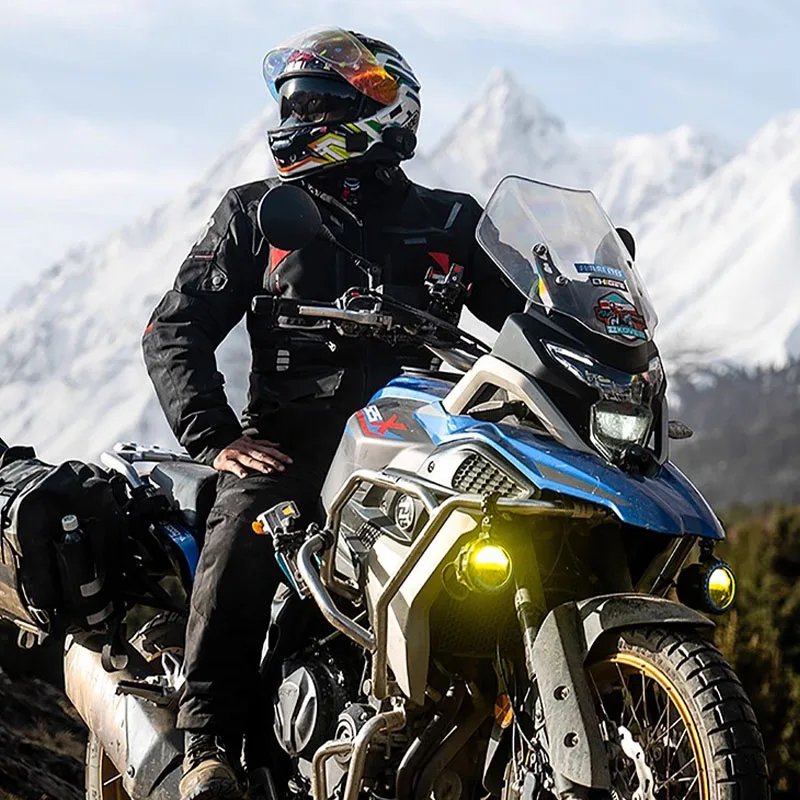 Motocross Riding Clothes Autumn Winter Warm Waterproof Motorcycle Jacket Pants Men CE Anti-fall Off Road Jacket Rally Suit