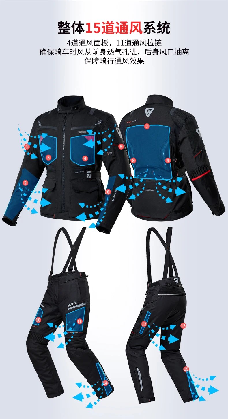 Motocross Riding Clothes Autumn Winter Warm Waterproof Motorcycle Jacket Pants Men CE Anti-fall Off Road Jacket Rally Suit Motocross Riding Clothes Autumn Winter Warm Waterproof Motorcycle Jacket Pants Men CE Anti-fall Off Road Jacket Rally Suit