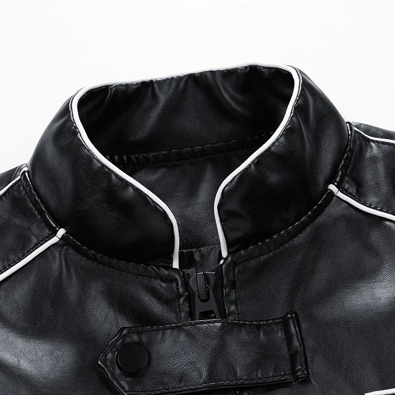 American Leather Jacket Coats Male Autumn Winter Street Pilot Motorcycle Clothing Hiphop Trend Loose Luffian Handsome Top Coats