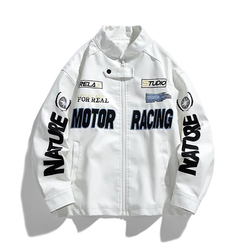 American Leather Jacket Coats Male Autumn Winter Street Pilot Motorcycle Clothing Hiphop Trend Loose Luffian Handsome Top Coats