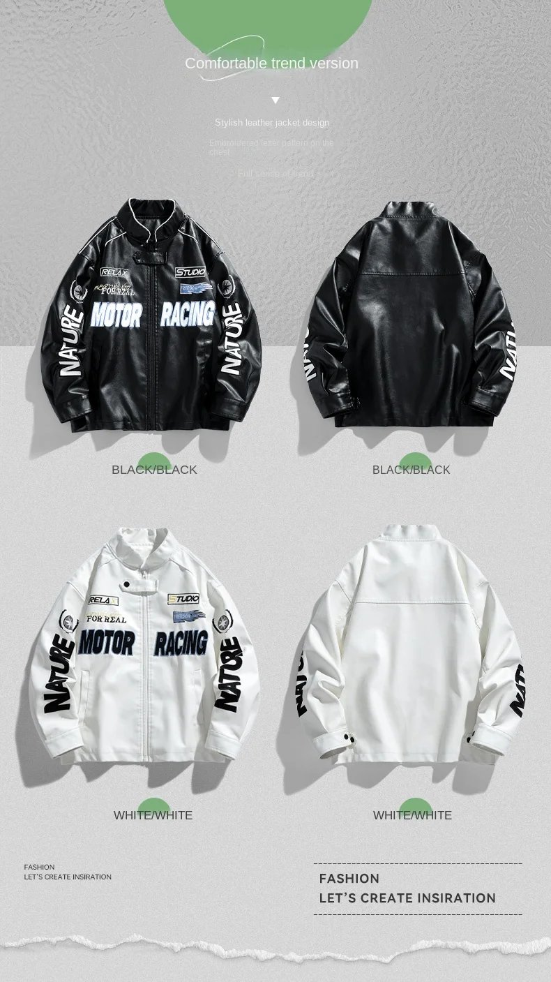 American Leather Jacket Coats Male Autumn Winter Street Pilot Motorcycle Clothing Hiphop Trend Loose Luffian Handsome Top Coats American Leather Jacket Coats Male Autumn Winter Street Pilot Motorcycle Clothing Hiphop Trend Loose Luffian Handsome Top Coats