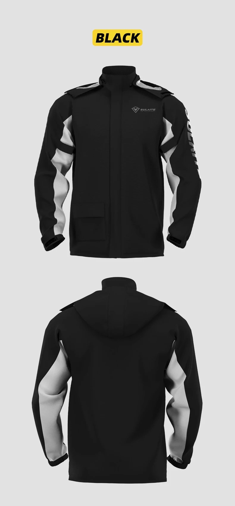 SULAITE Motorcycle Raincoat Men Split Capa De Chuva Motoqueiro Waterproof Motorbike Rain Coat Chubasquero Moto Clothing