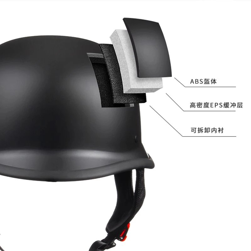15 German Vintage Half Helmet Half Helmet Japanese style retro motorcycle helmet summer pleasantly cool protective glasses