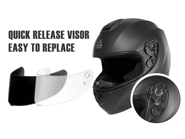 Unisex Full Face Motorcycle Helmet Moto Helmets for Men Women with Extra Clear Visor DOT Approved Cascos Moto TRIANGLE