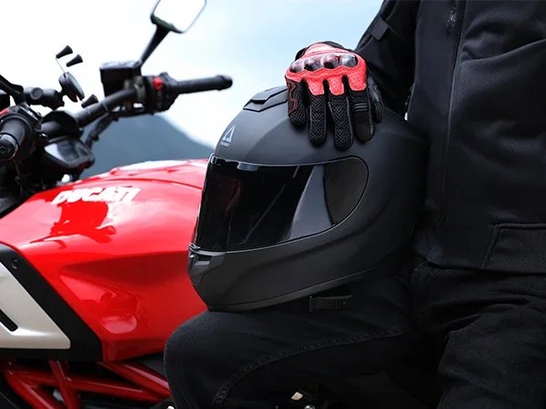 Unisex Full Face Motorcycle Helmet Moto Helmets for Men Women with Extra Clear Visor DOT Approved Cascos Moto TRIANGLE
