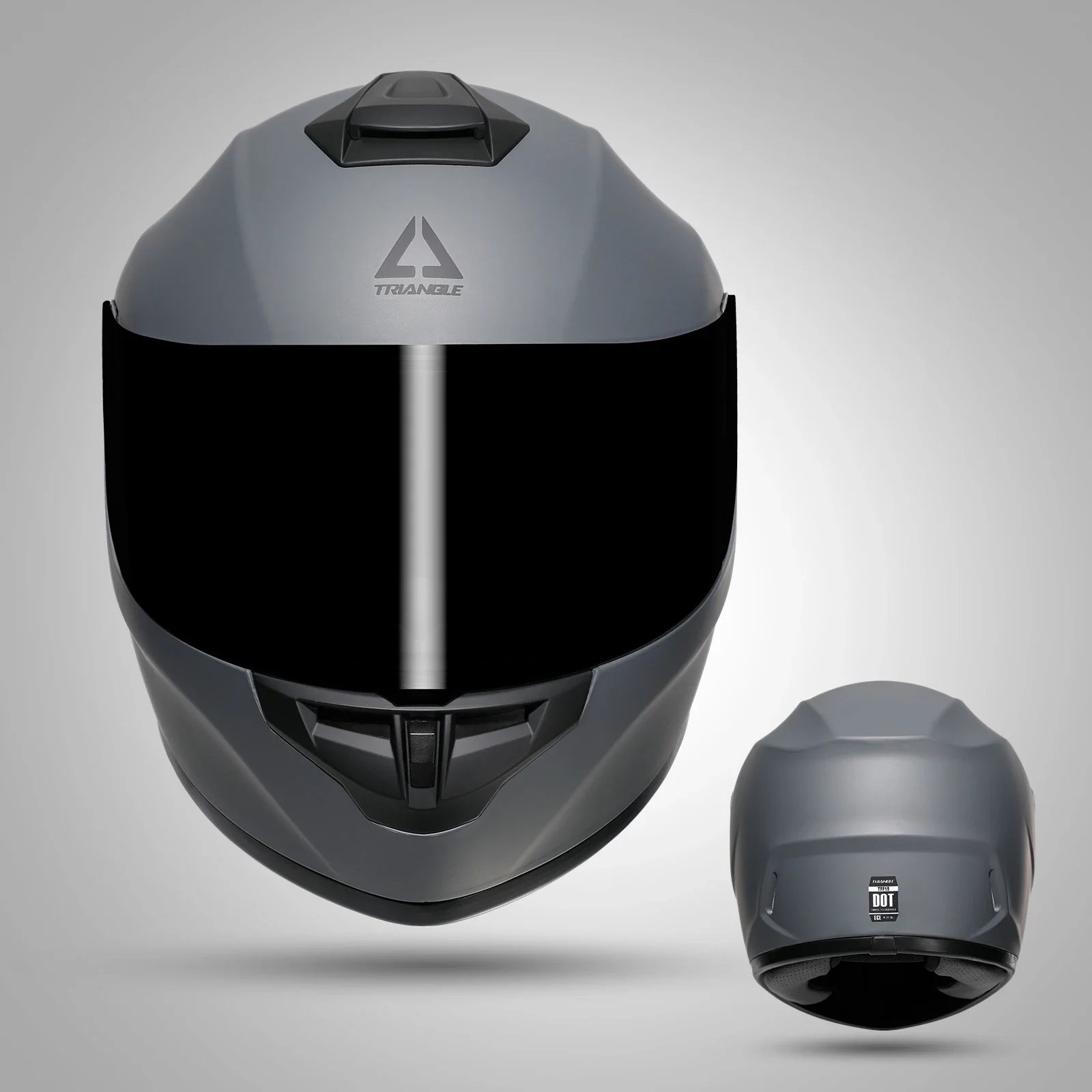 Unisex Full Face Motorcycle Helmet Moto Helmets for Men Women with Extra Clear Visor DOT Approved Cascos Moto TRIANGLE