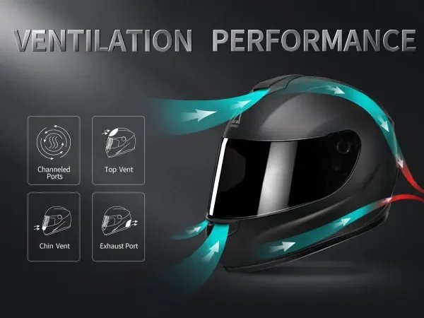 Unisex Full Face Motorcycle Helmet Moto Helmets for Men Women with Extra Clear Visor DOT Approved Cascos Moto TRIANGLE