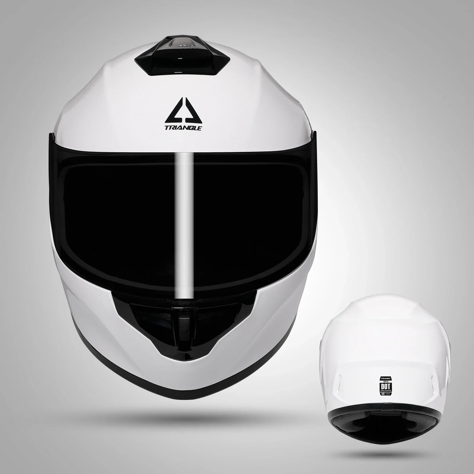 Unisex Full Face Motorcycle Helmet Moto Helmets for Men Women with Extra Clear Visor DOT Approved Cascos Moto TRIANGLE