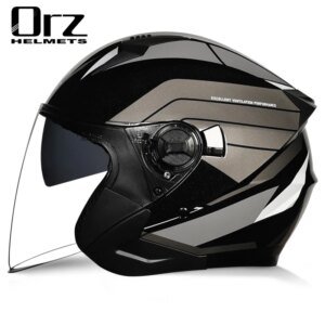 ORZ Modular Flip Up Motorcycle Helmet DOT Approved Dual Lens Motorbike Helmet for Men Women
