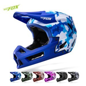 BATFOX Full Face Bike Helmet Off Road Speed Reduction Downhill Protect MTB Bicycle Helmet BMX Riding Racing Gear Cycling Helmets