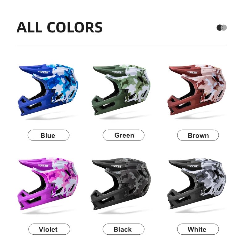 BATFOX Full Face Bike Helmet Off Road Speed Reduction Downhill Protect MTB Bicycle Helmet BMX Riding Racing Gear Cycling Helmets