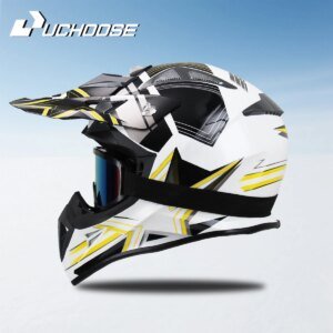 Uchoose High Quality Motorcycle Off Road Racing Helmet ATV Forest DH Mountain Bike Full Helmet DOT Approved Gift goggles