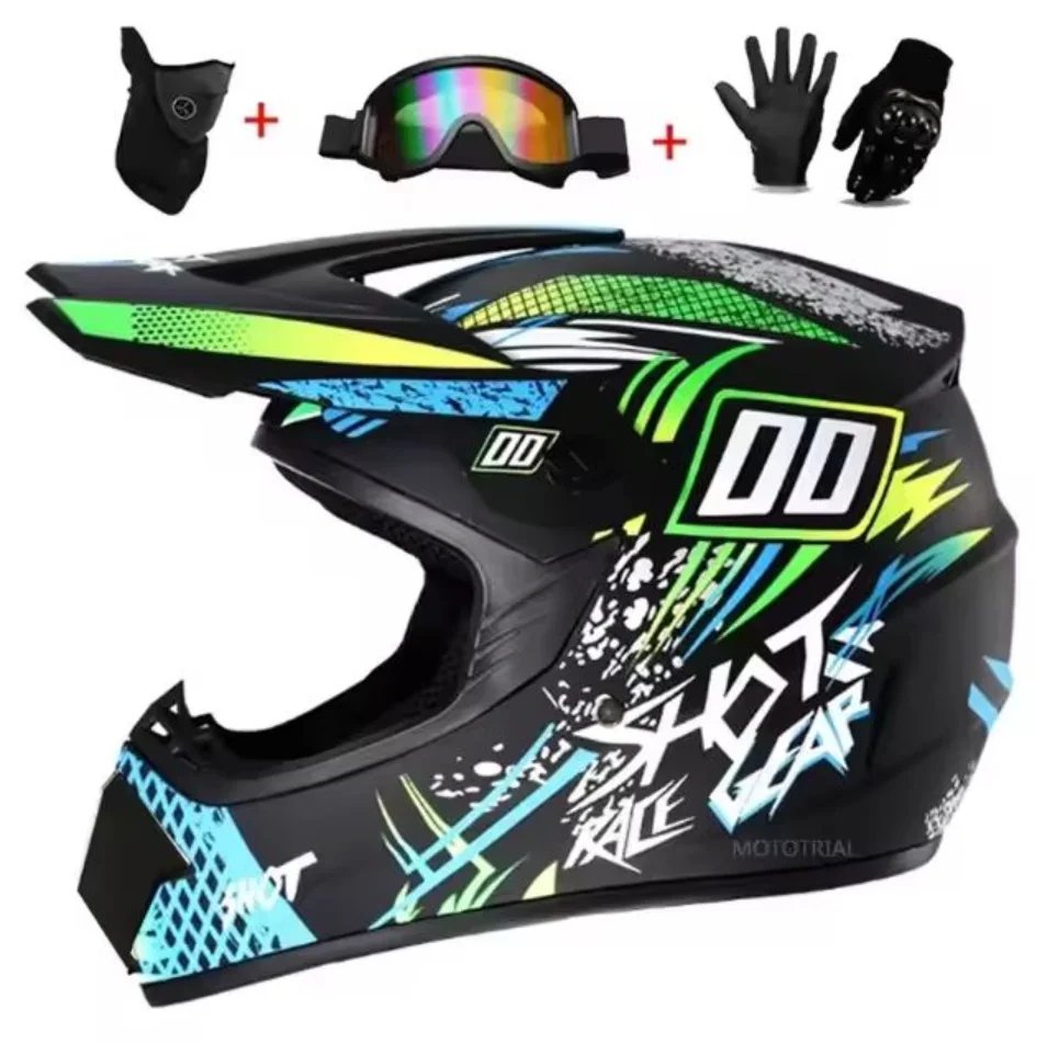 Full Face Off-Road Helmet: Conquer Every Trail DOT Certified Safety Unbeatable Value Built for Adventure for youth kids