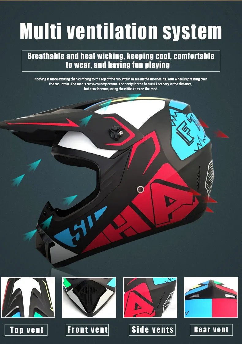 Full Face Off-Road Helmet: Conquer Every Trail DOT Certified Safety Unbeatable Value Built for Adventure for youth kids Full Face Off-Road Helmet: Conquer Every Trail DOT Certified Safety Unbeatable Value Built for Adventure for youth kids
