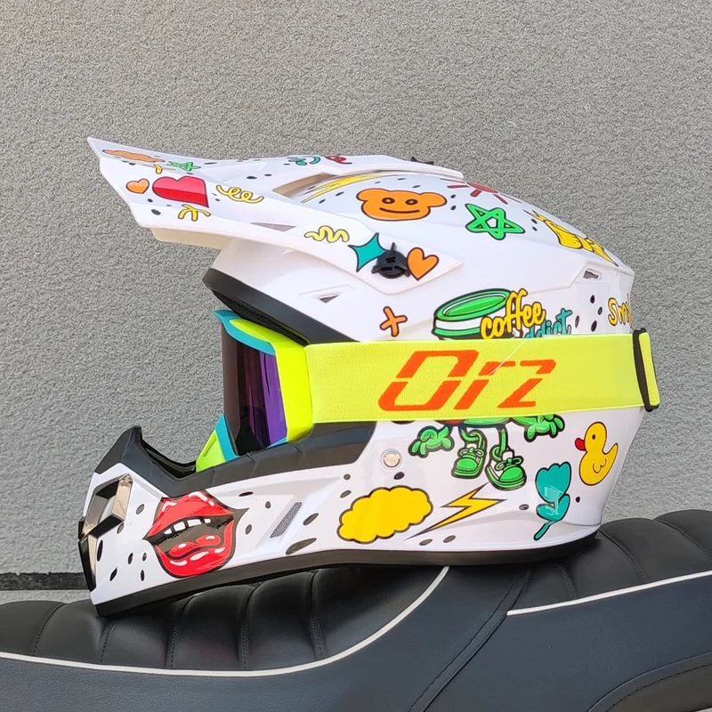 ORZ Adult Motocross Helmet MX Dirt Bike Helmet Lightweight Off Road ATV UTV Quad Motorcycle Cross Helmet for Men Women Youth