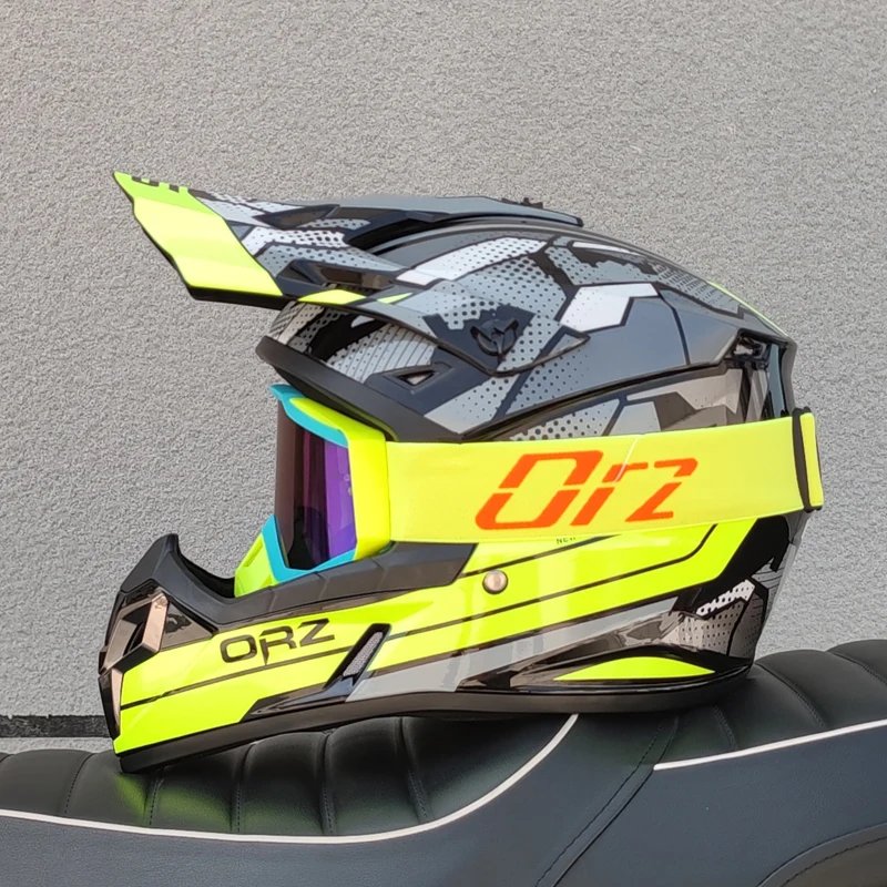 ORZ Adult Motocross Helmet MX Dirt Bike Helmet Lightweight Off Road ATV UTV Quad Motorcycle Cross Helmet for Men Women Youth