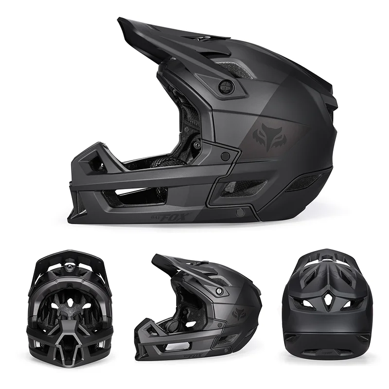 BATFOX Professional Full-Face Mountain Bike Helmet Cycling Helmet with Camera Mount and Goggles Unisex All-Terrain Bike Helmet BATFOX Professional Full-Face Mountain Bike Helmet Cycling Helmet with Camera Mount and Goggles Unisex All-Terrain Bike Helmet