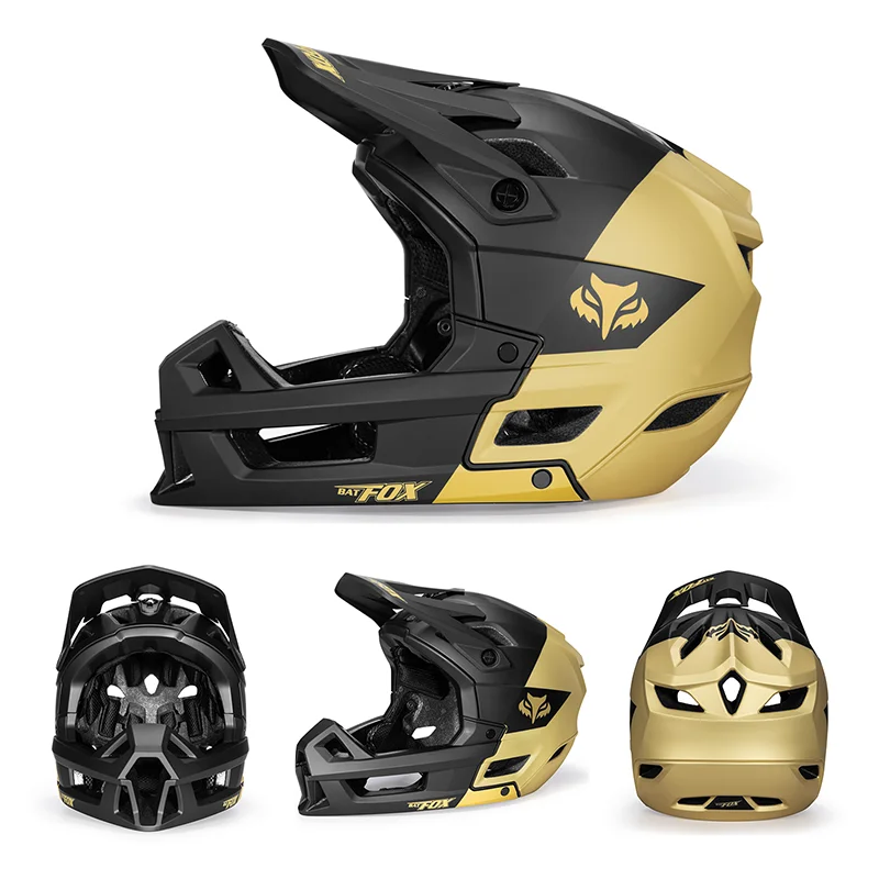 BATFOX Professional Full-Face Mountain Bike Helmet Cycling Helmet with Camera Mount and Goggles Unisex All-Terrain Bike Helmet BATFOX Professional Full-Face Mountain Bike Helmet Cycling Helmet with Camera Mount and Goggles Unisex All-Terrain Bike Helmet