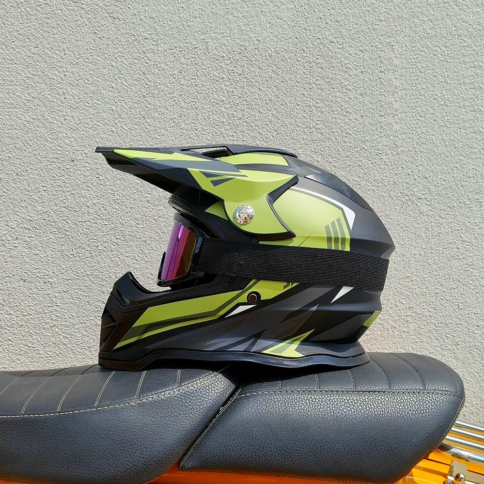 Professional Adult Outdoor Full Face Mountain Bike Helmet Racing Downhill MTB Full Face Helmet Safe for Men Women with Goggle