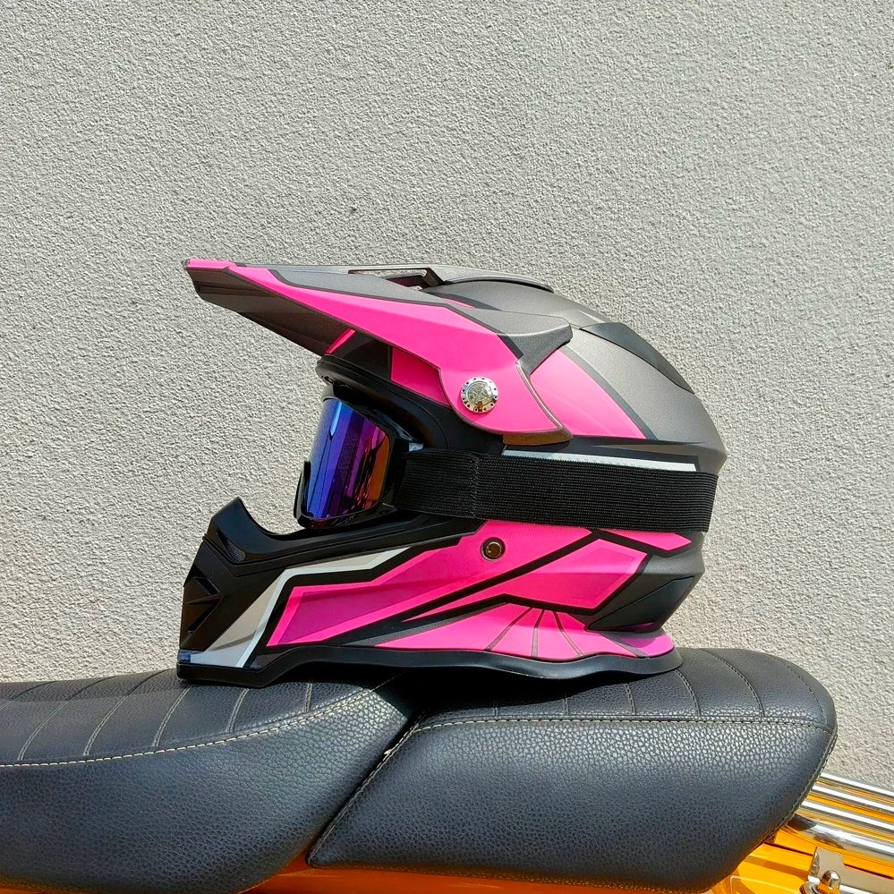 Professional Adult Outdoor Full Face Mountain Bike Helmet Racing Downhill MTB Full Face Helmet Safe for Men Women with Goggle