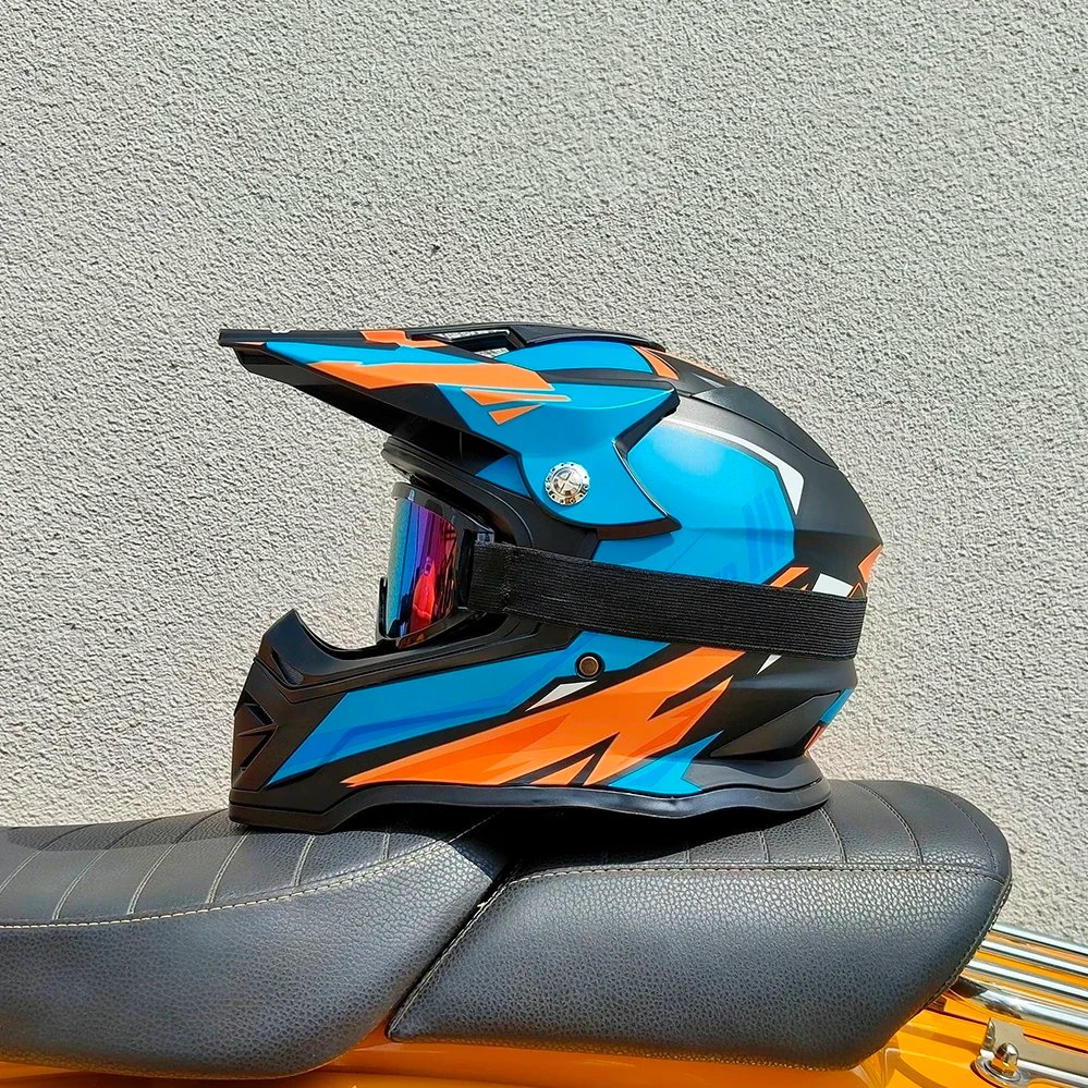 Professional Adult Outdoor Full Face Mountain Bike Helmet Racing Downhill MTB Full Face Helmet Safe for Men Women with Goggle