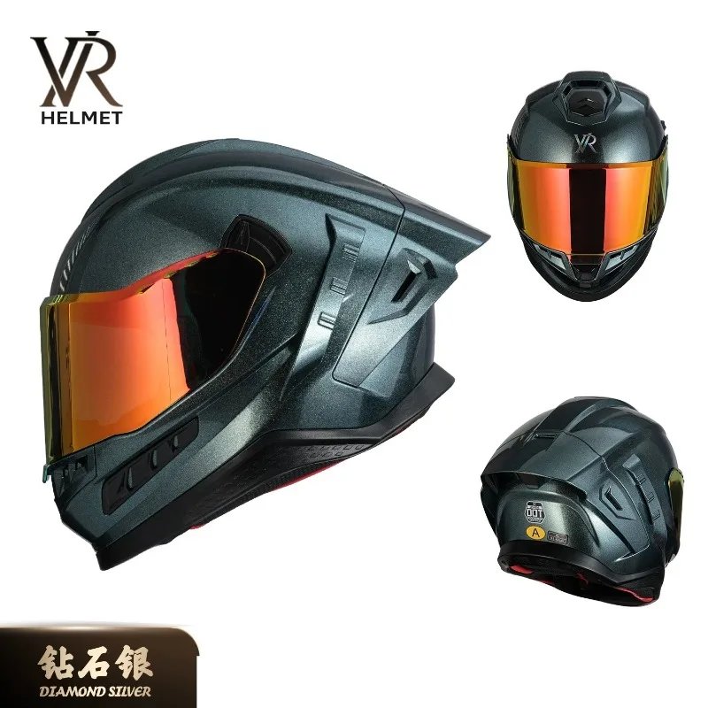 DOT Approved  Larger Head Circumference 68cm, Lightweight Motorcycle Riding Helmet Casque Moto Racing Casco Abatible Para Moto