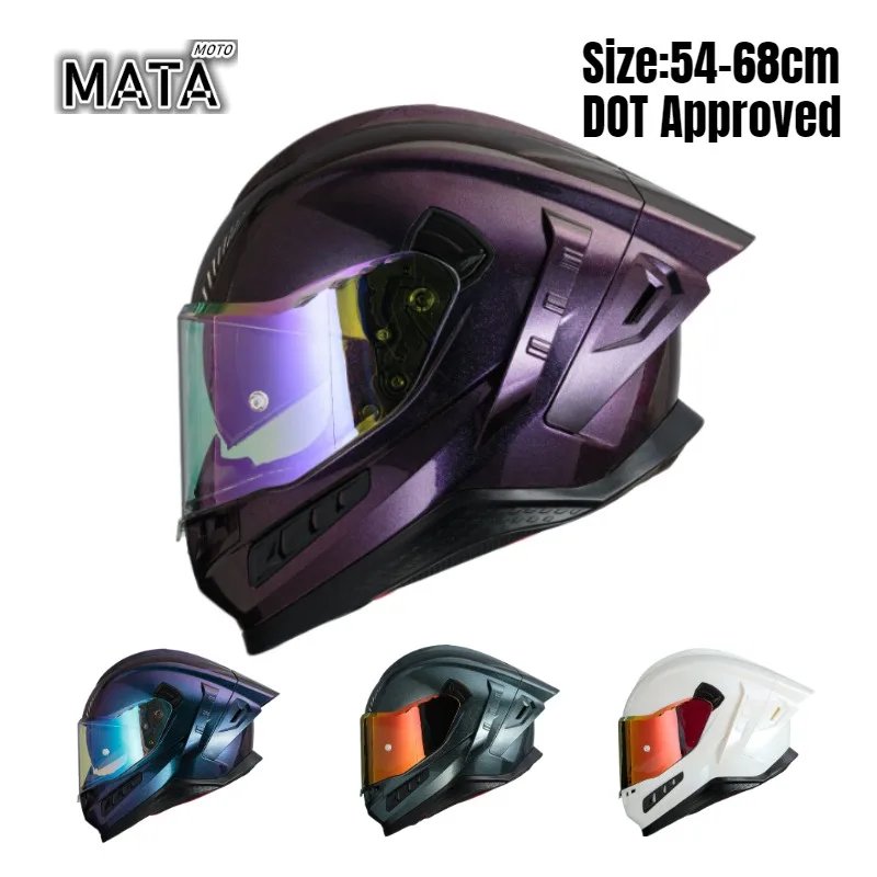 DOT Approved  Larger Head Circumference 68cm, Lightweight Motorcycle Riding Helmet Casque Moto Racing Casco Abatible Para Moto