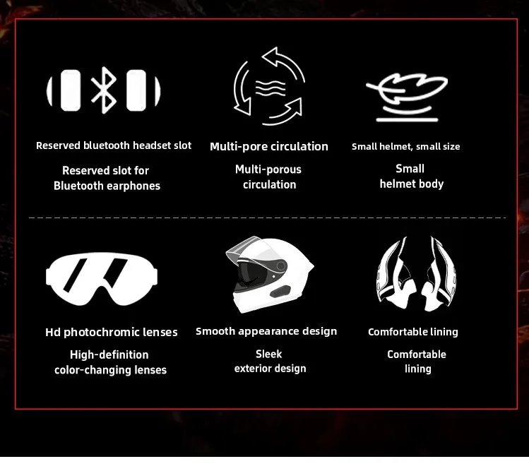 DOT Approved  Larger Head Circumference 68cm, Lightweight Motorcycle Riding Helmet Casque Moto Racing Casco Abatible Para Moto
