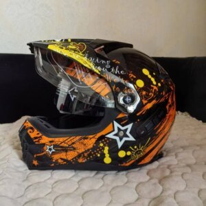 ECE DOT Menās Full Face Motocross Helmet Dual Visor Off Road Dirt Bike Racing Casco de Motocross Shockproof Wearproof Durable