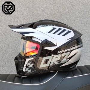 DOT modular multifunctional combination motorcycle helmet Black Warrior retro style full face helmet personalized helmet