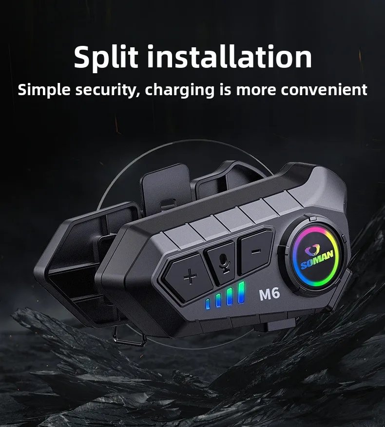 SOMAN SM955-S Motorcycle Bluetooth Helmet Male and Female Double Lens Peeling Helmet High Definition Bluetooth Headset Bluetooth