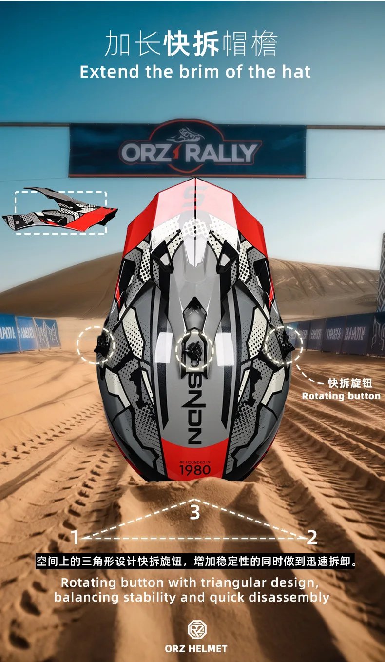 Motocross Off Road Full Face Helmet Men Women Rally Racing Lightweight Breathable 3C Certified Motorcycle Gear