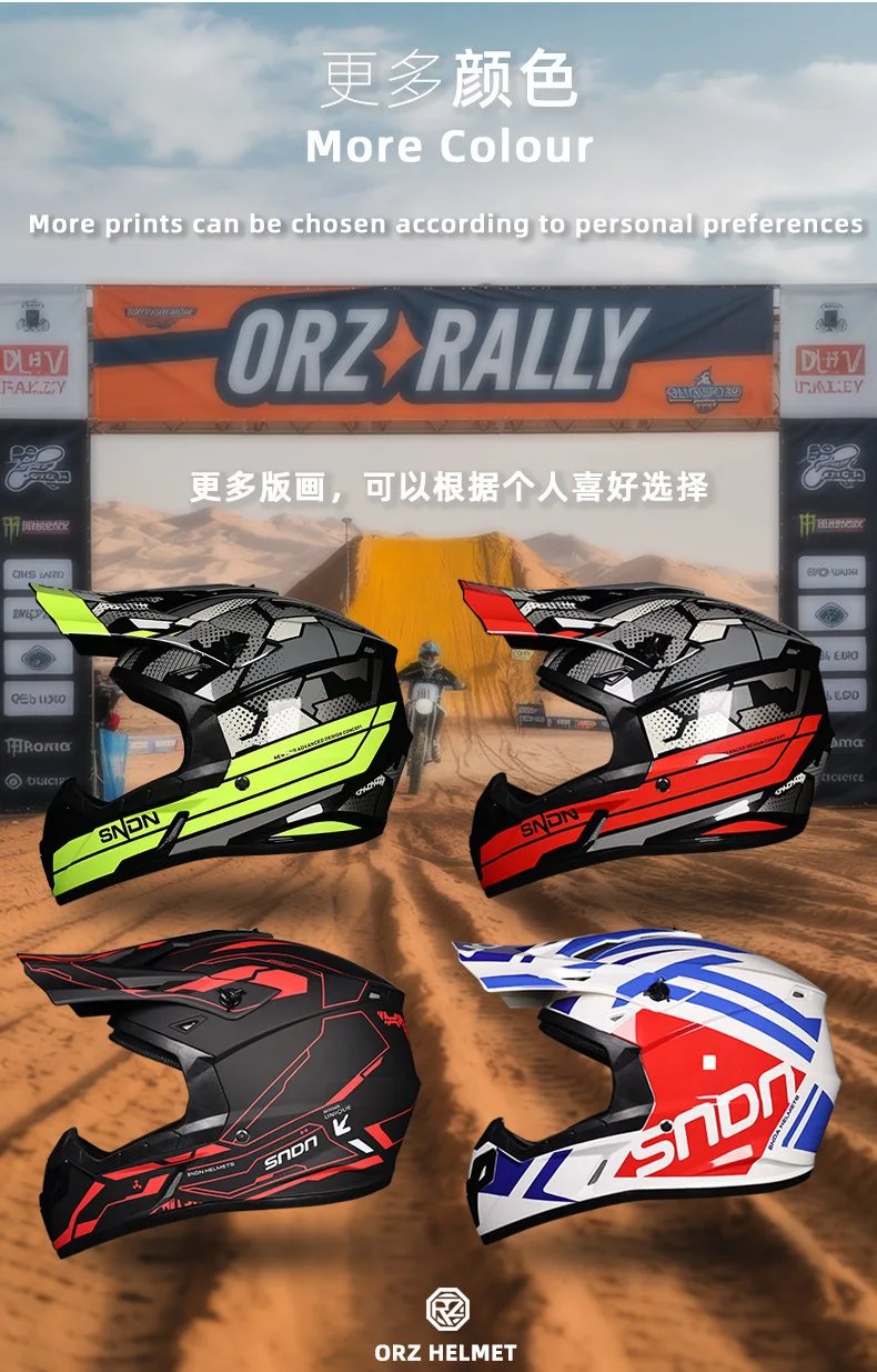 Motocross Off Road Full Face Helmet Men Women Rally Racing Lightweight Breathable 3C Certified Motorcycle Gear