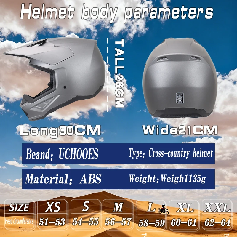 Motorcycle off-road helmet fully covered electric vehicle pulling full helmet mountain downhill all season Gift Off-road goggles