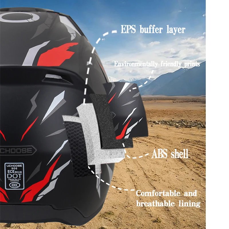 Motorcycle off-road helmet fully covered electric vehicle pulling full helmet mountain downhill all season Gift Off-road goggles