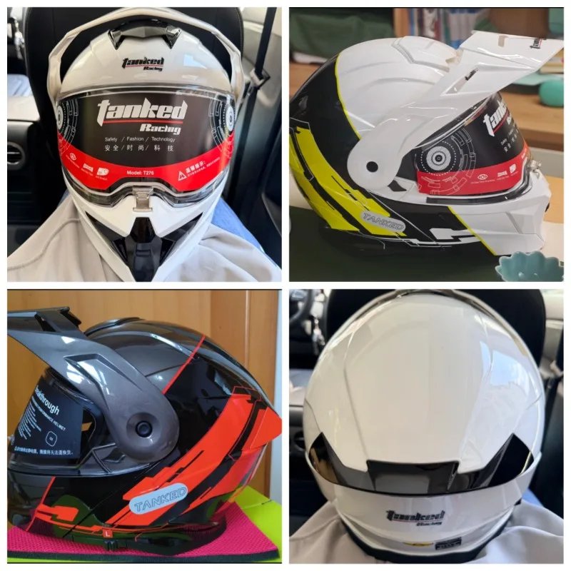 Tanked Helmet Motocross Helmets Off-road Gears Men Casco Moto Mujer Dual Road Cascos Double Visor HELMET DOT ECE Certification
