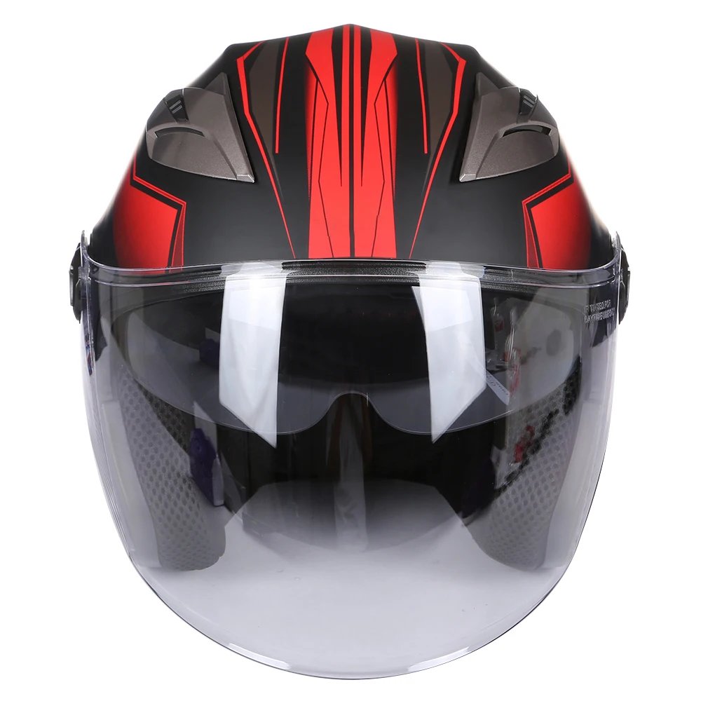 men's Motorcycle helmets casque de moto DOT Approved Open face Double lens helmet Vintage casques man 3/4 casco Removable lining