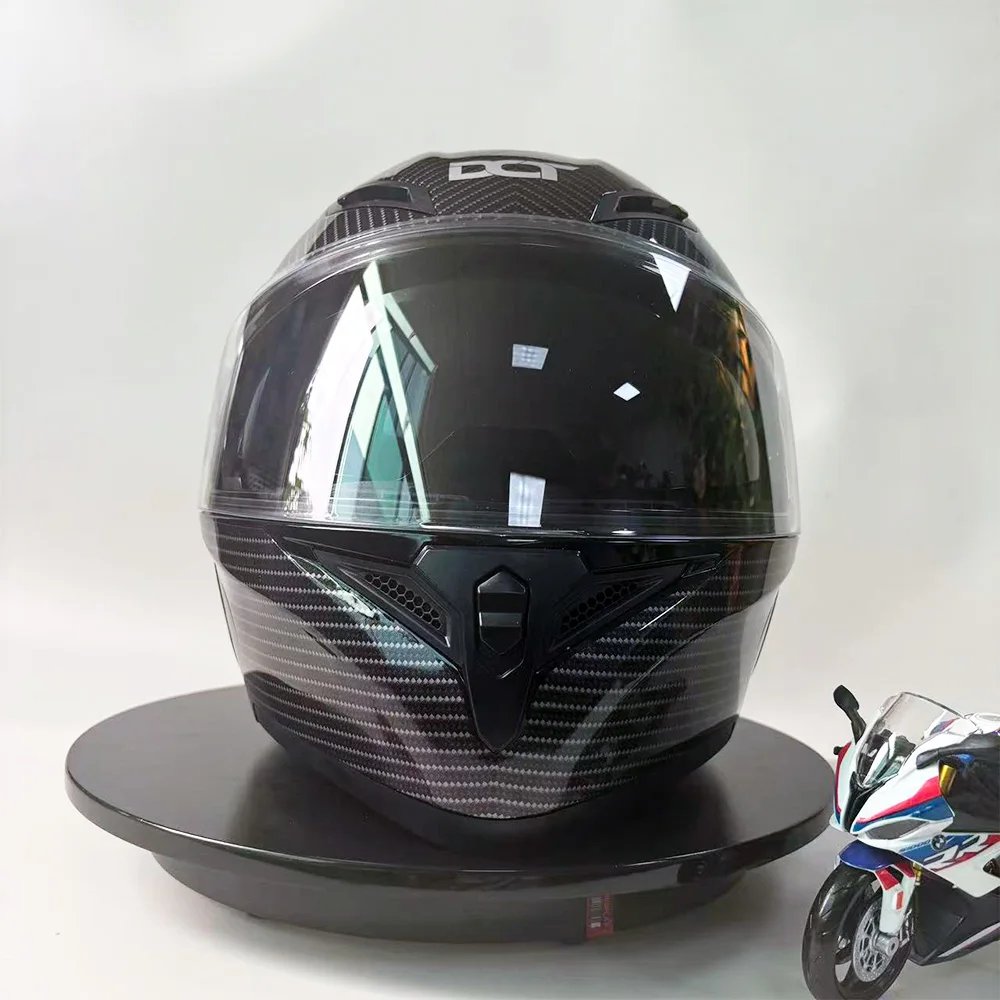 New Dual Lens Motorcycle Full Face Helmet Unisex Four Seasons Universal Motorcycle Scooter Removal Face Shield Helmet