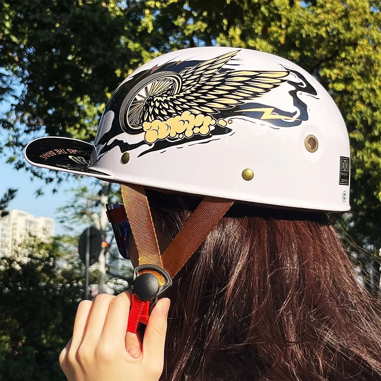 Hot Motorcycle Helmet Electric Vehicle Riding Locomotive for Harley Retro Half Helmet Four Seasons Universal Helmet