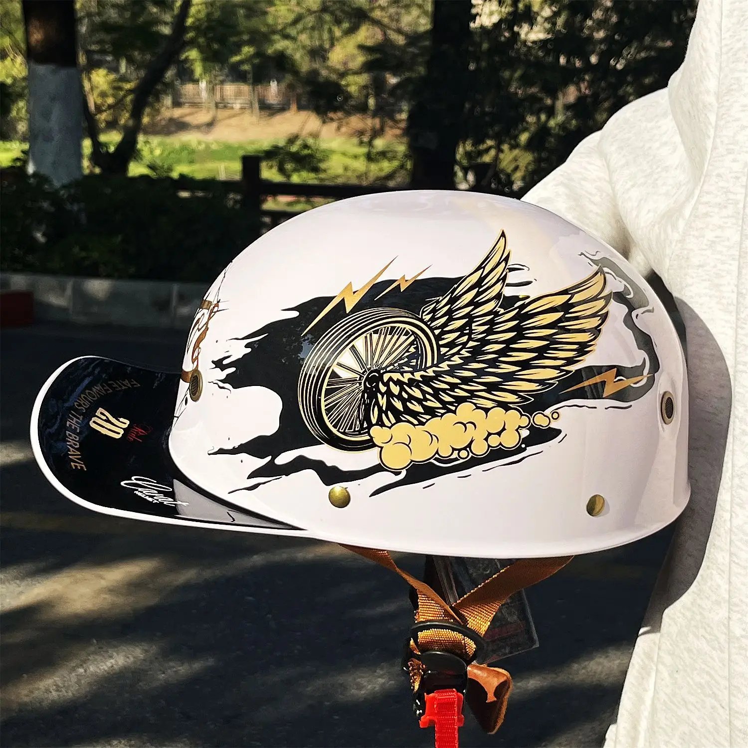 Hot Motorcycle Helmet Electric Vehicle Riding Locomotive for Harley Retro Half Helmet Four Seasons Universal Helmet