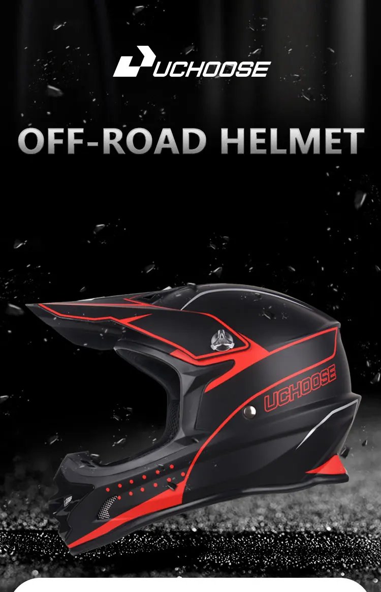 UCHOOSE Motorcycle Helmet Professional Motocross Off Road Helm Children Off-road Gift Goggle UCHOOSE Motorcycle Helmet Professional Motocross Off Road Helm Children Off-road Gift Goggle