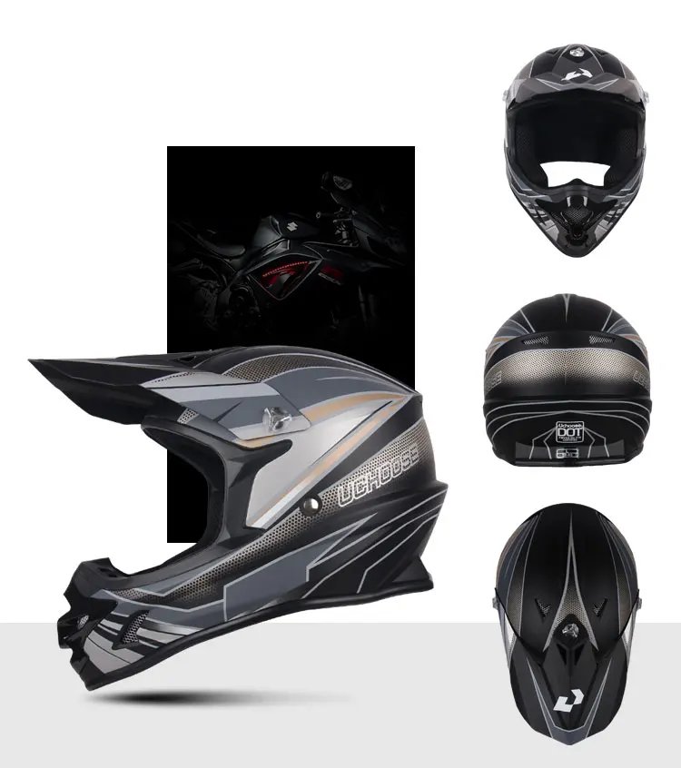 UCHOOSE Motorcycle Helmet Professional Motocross Off Road Helm Children Off-road Gift Goggle UCHOOSE Motorcycle Helmet Professional Motocross Off Road Helm Children Off-road Gift Goggle
