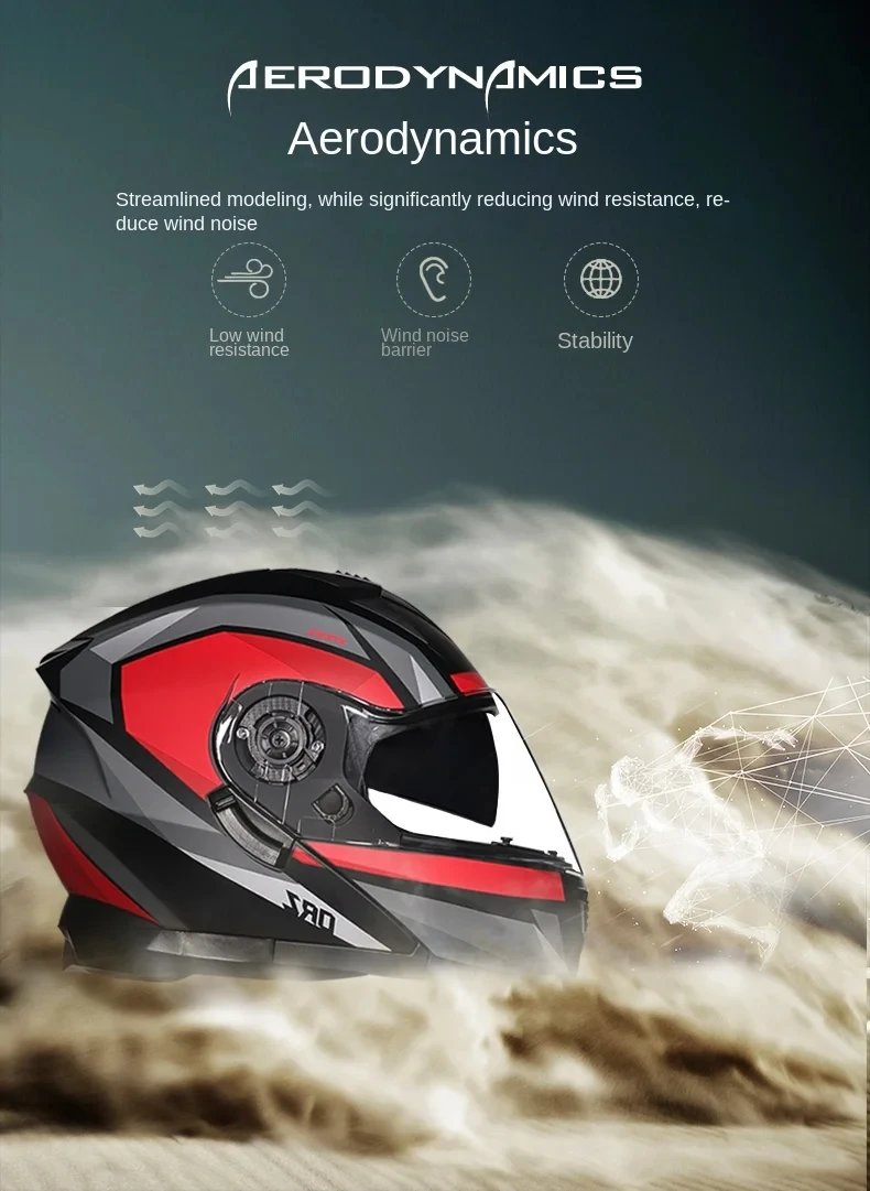 Motorcycle Helmet Dual Visor Modular Flip Up Full Face Helmet for Adult Men Women DOT Approved Casco Moto ORZ-162