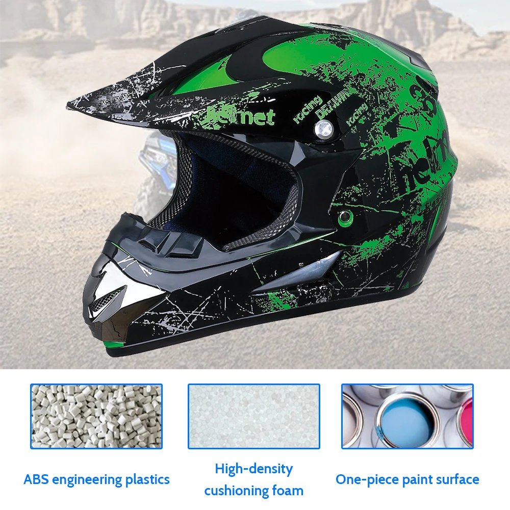 Adult Full Face Floral Pattern Safety Helmet, Breathable Impact Resistant for Off-Road Dirt Bike & Bicycle Adult Full Face Floral Pattern Safety Helmet, Breathable Impact Resistant for Off-Road Dirt Bike & Bicycle