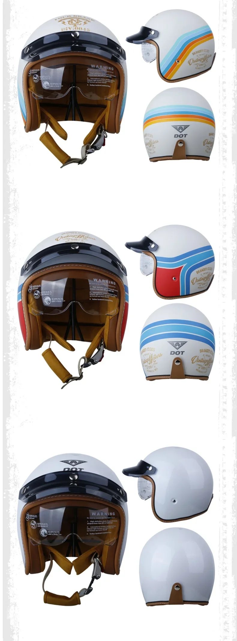 DOT Certification Women and Men Classical Carbon Fiber Motorcycle 3/4 Helmet Adults Moto Electric Scooter Open Face Helmet