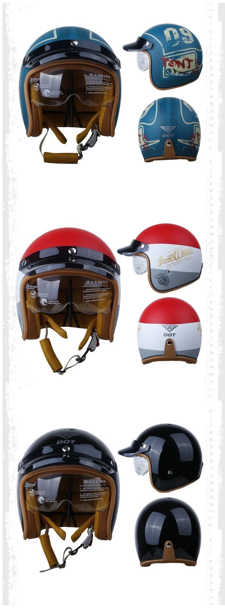 DOT Certification Women and Men Classical Carbon Fiber Motorcycle 3/4 Helmet Adults Moto Electric Scooter Open Face Helmet
